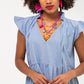 Ella Frill Dress - Light Denim
