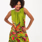 Simone Dress- Green Tropical