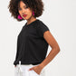 Rosa Summer Round Neck Tee - Black