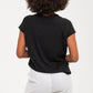 Rosa Summer Round Neck Tee - Black