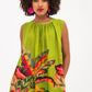 Simone Dress- Green Tropical