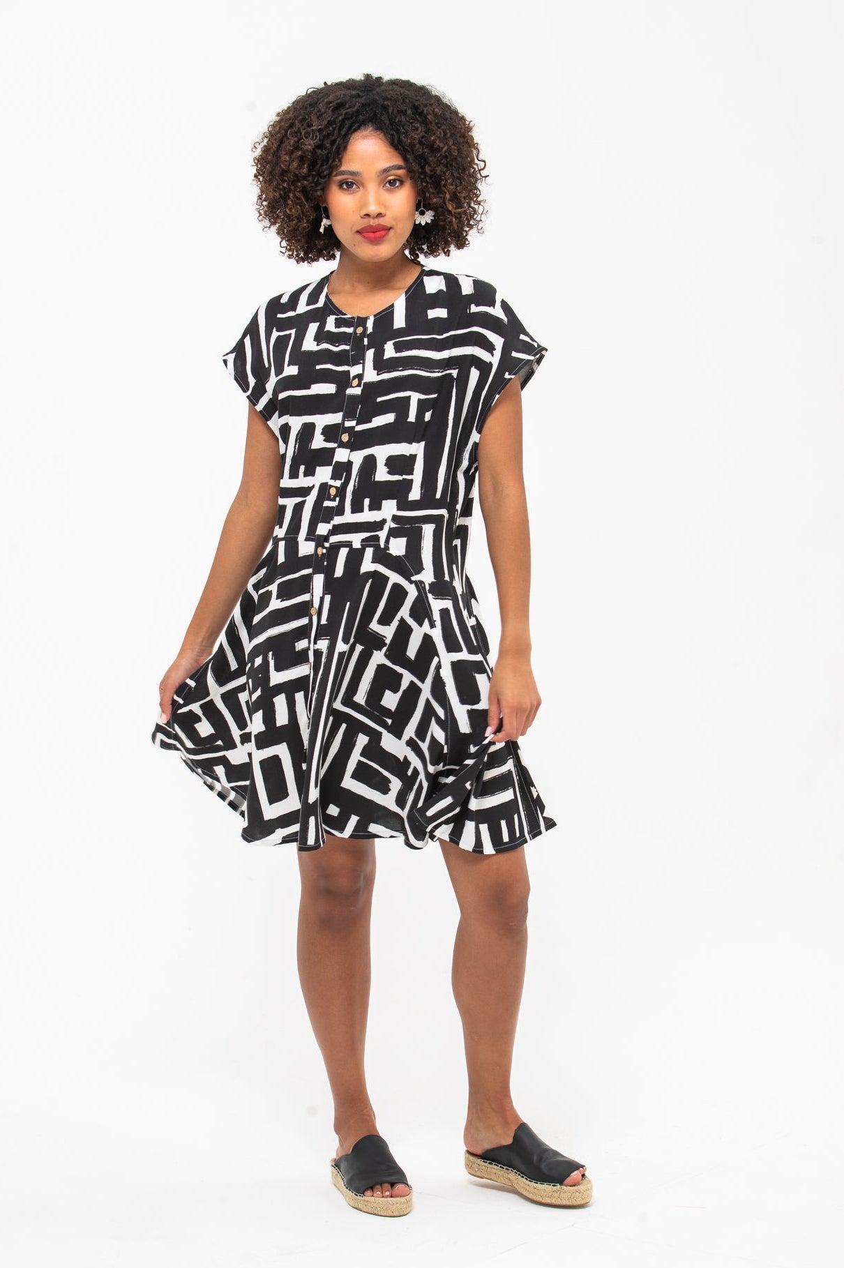Billie Dress - Black and White