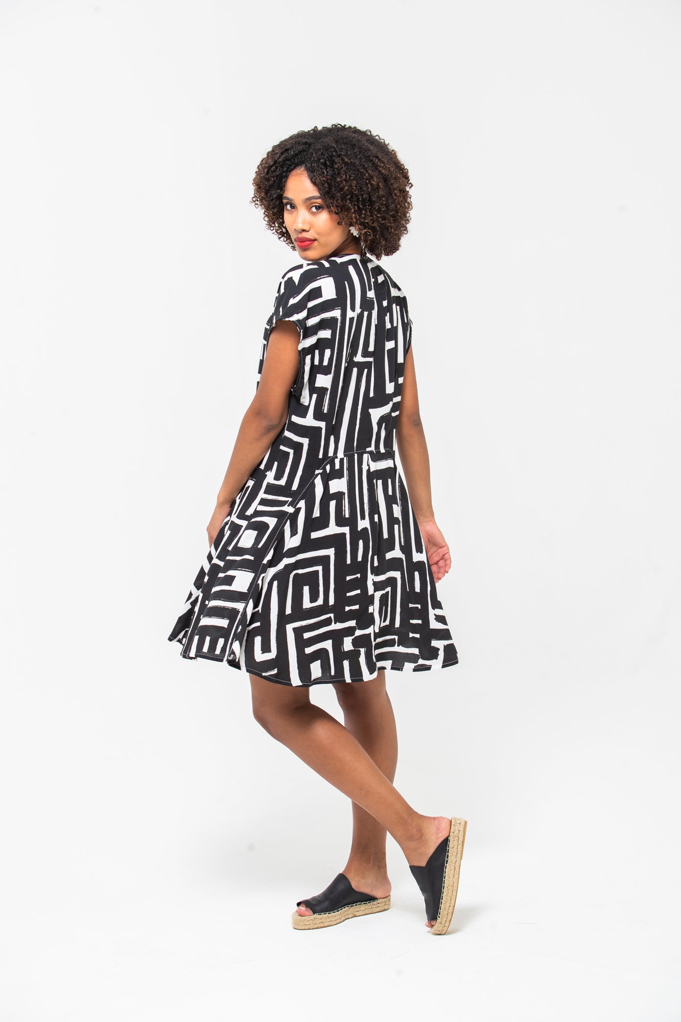 Billie Dress - Black and White