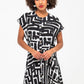 Billie Dress - Black and White