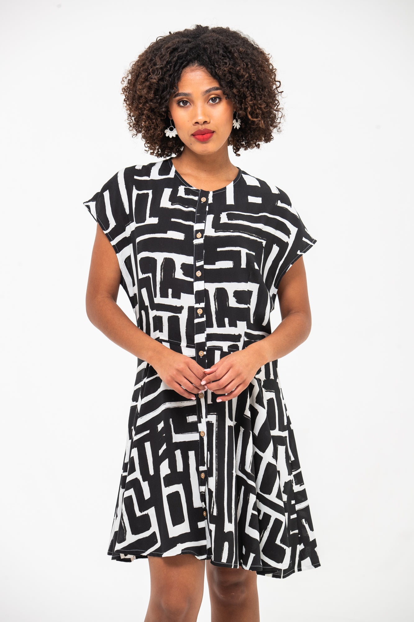 Billie Dress - Black and White