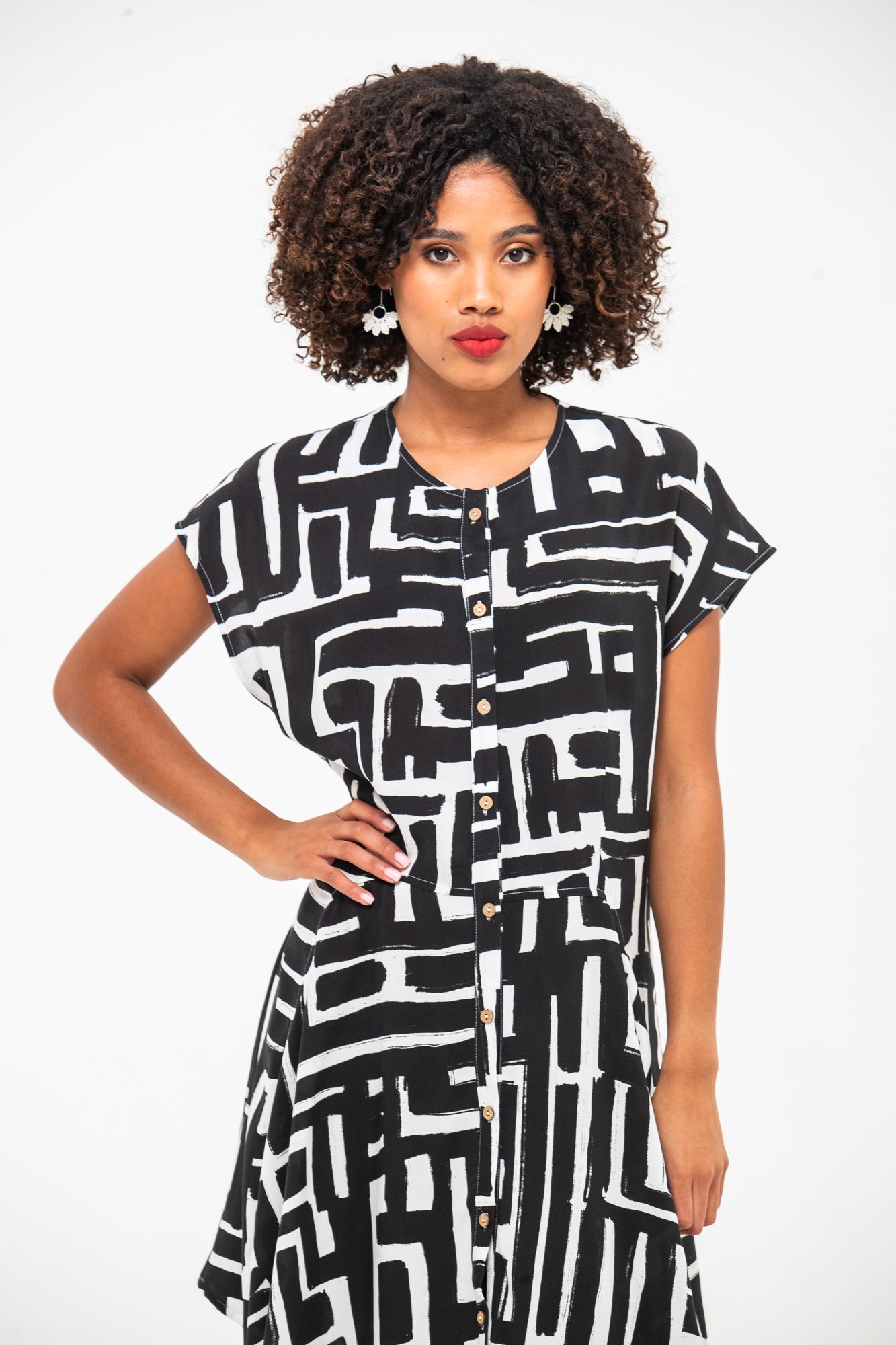 Billie Dress - Black and White