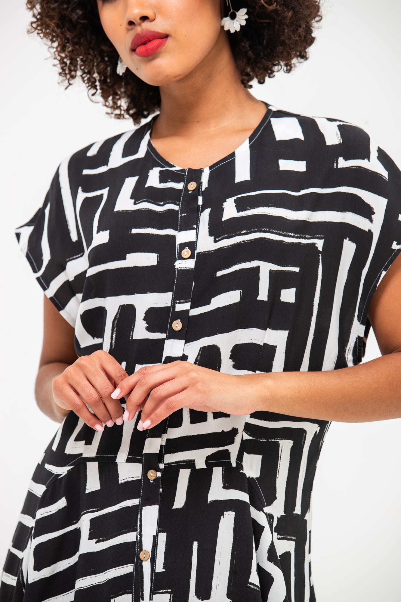 Billie Dress - Black and White