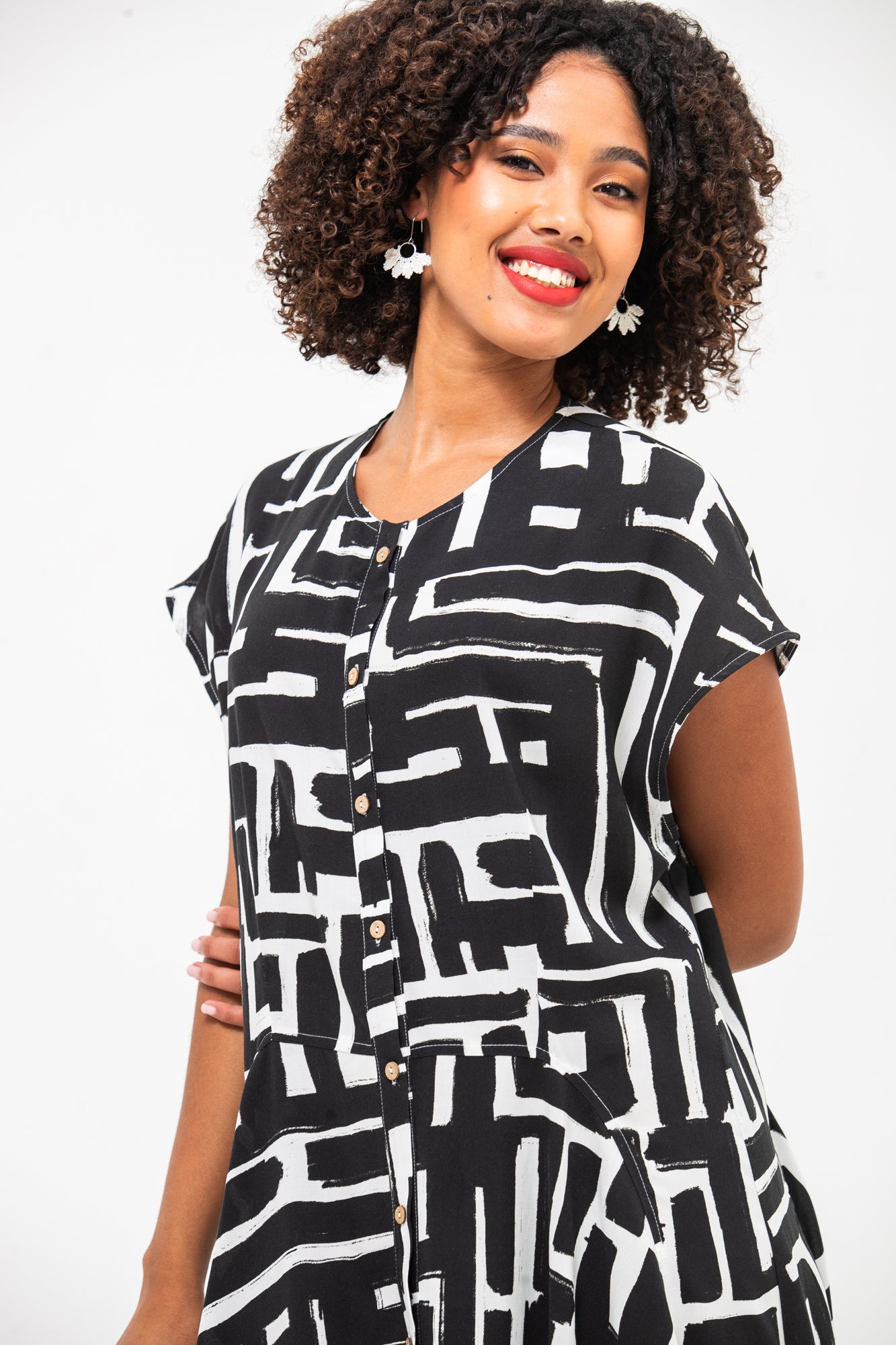 Billie Dress - Black and White