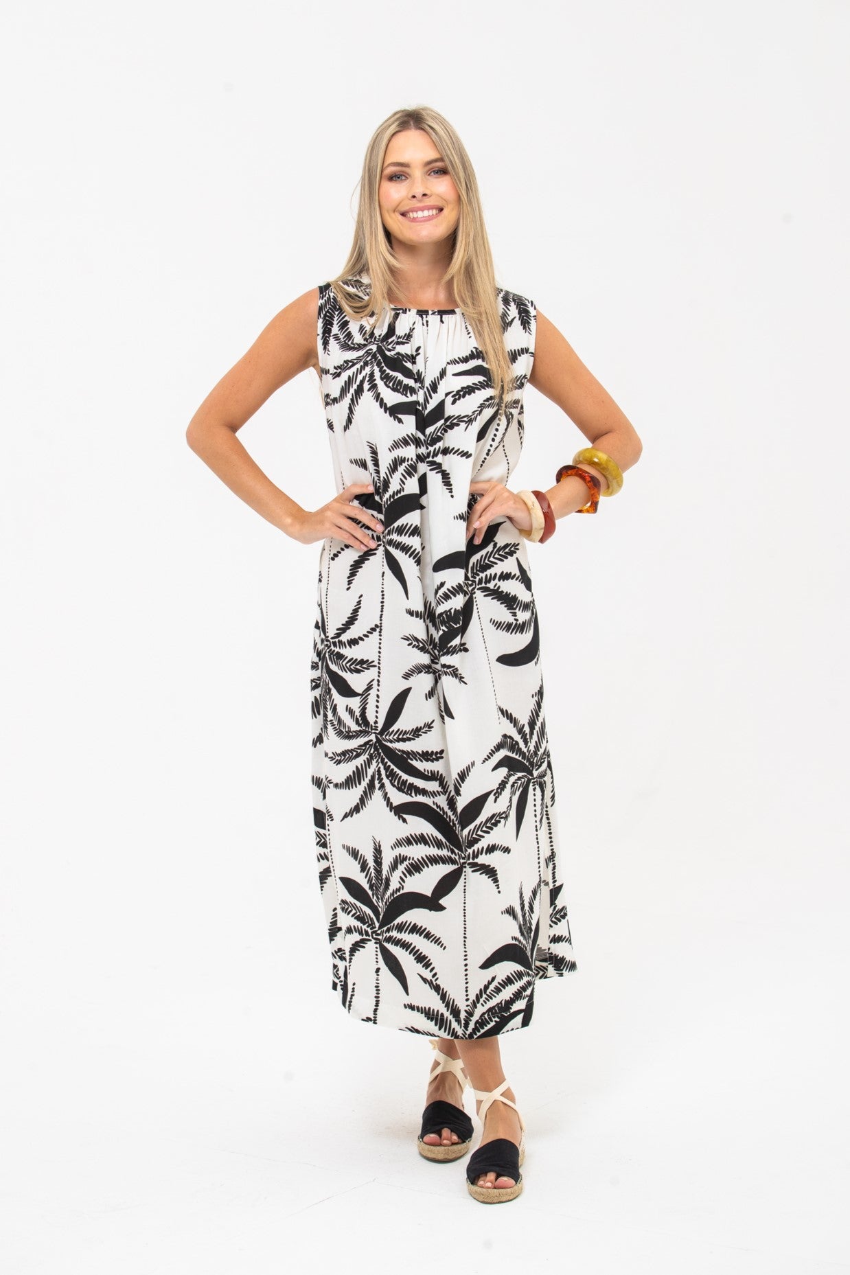 Simone Dress- Black and White