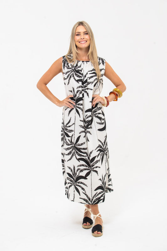 Simone Dress- Black and White