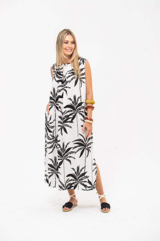 Simone Dress- Black and White