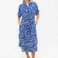 Zanzibar Dress - Navy and White