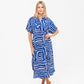 Zanzibar Dress - Navy and White