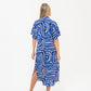 Zanzibar Dress - Navy and White