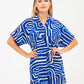 Zanzibar Dress - Navy and White