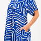 Zanzibar Dress - Navy and White