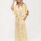 Grace Maxi Dress - Yellow and White