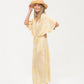 Grace Maxi Dress - Yellow and White