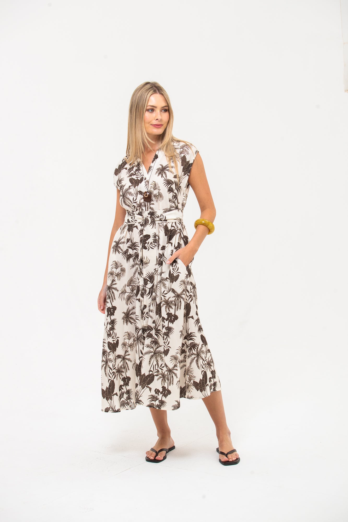 Cabo Dress - Chocolate and White