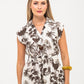 Cabo Dress - Chocolate and White