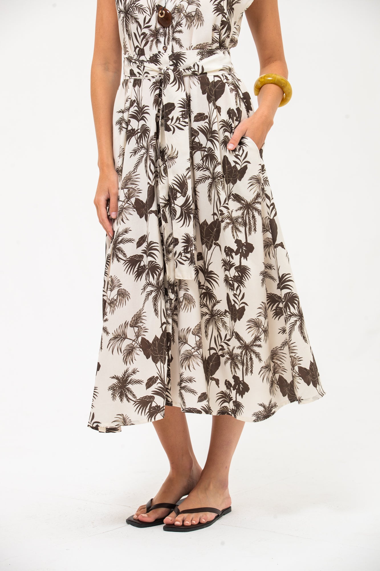 Cabo Dress - Chocolate and White