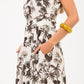 Cabo Dress - Chocolate and White