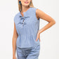 Milos Sleeveless shirt - Light Denim