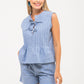 Milos Sleeveless shirt - Light Denim
