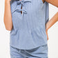 Milos Sleeveless shirt - Light Denim