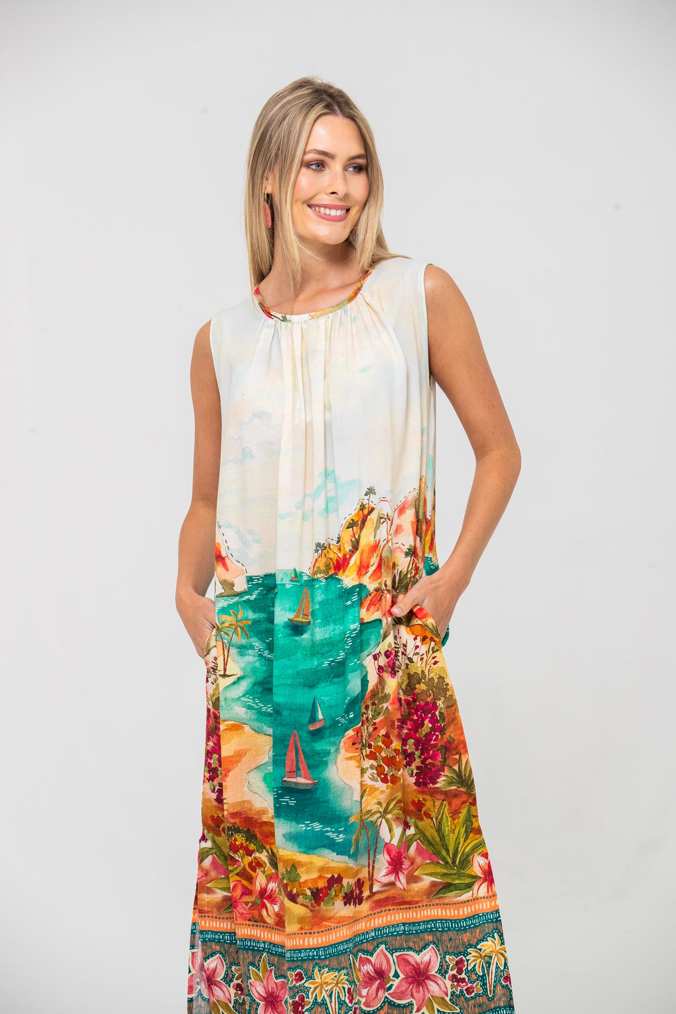 Simone Dress- Tropical