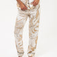 Classic Short Sleeve Long Pants Set - Creme and White
