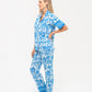 Classic Short Sleeve Long Pants Set - Turquoise