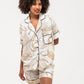 Short Pyjama Set - Creme and White