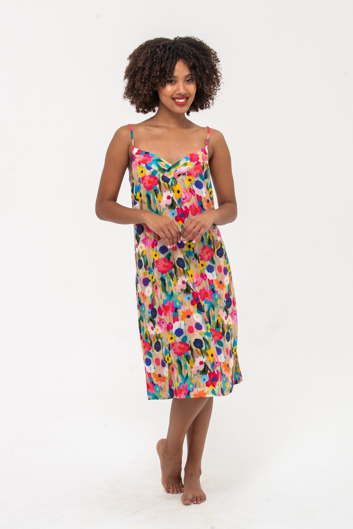 Cami Nightie - Pink Poppy