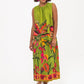 Simone Dress- Green Tropical