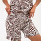 Cami Short Set - Chocolate and White