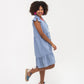 Ella Frill Dress - Light Denim