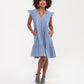 Ella Frill Dress - Light Denim