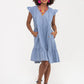Ella Frill Dress - Light Denim
