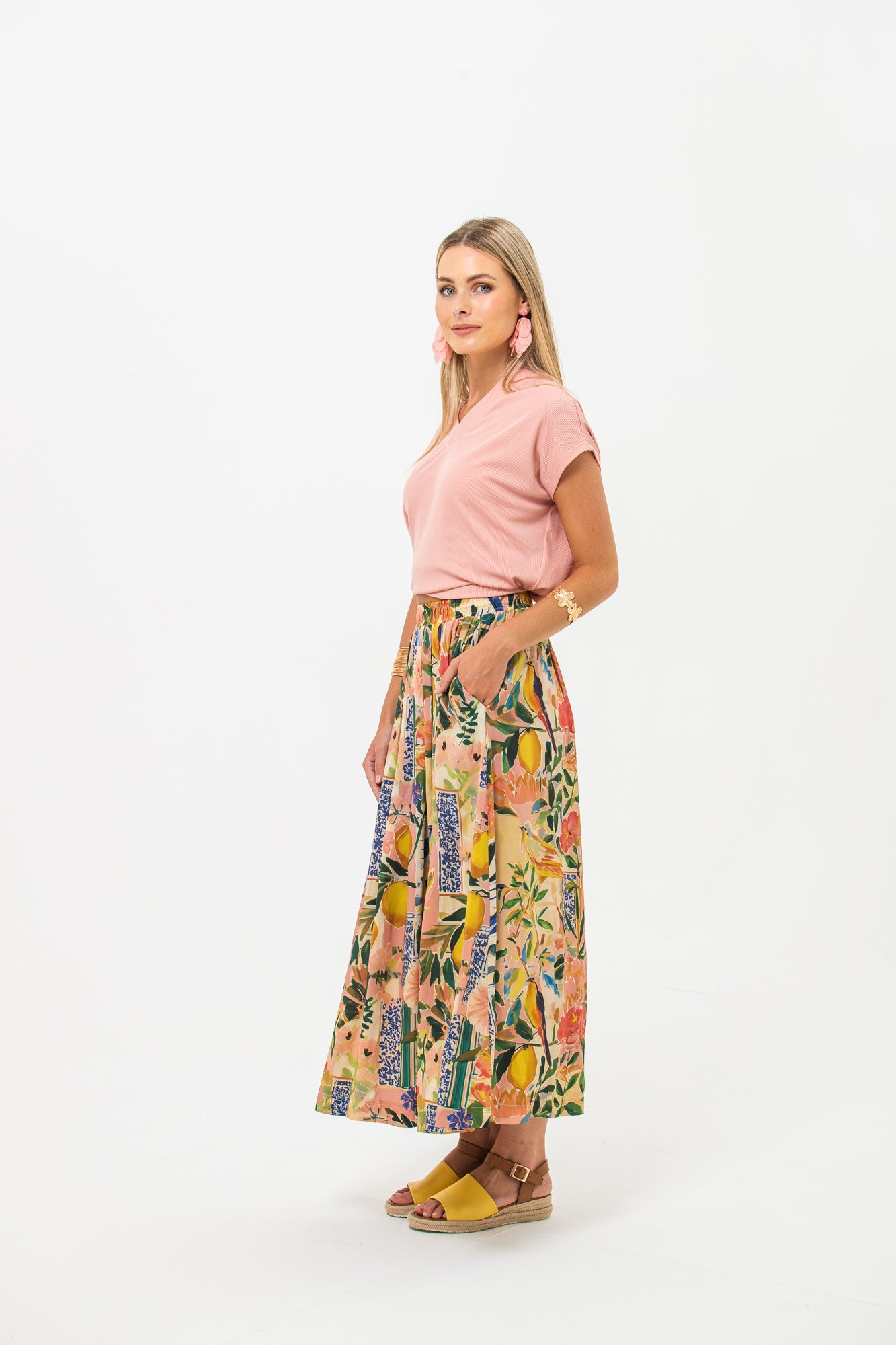 Sorrento Skirt - Pink Lemons