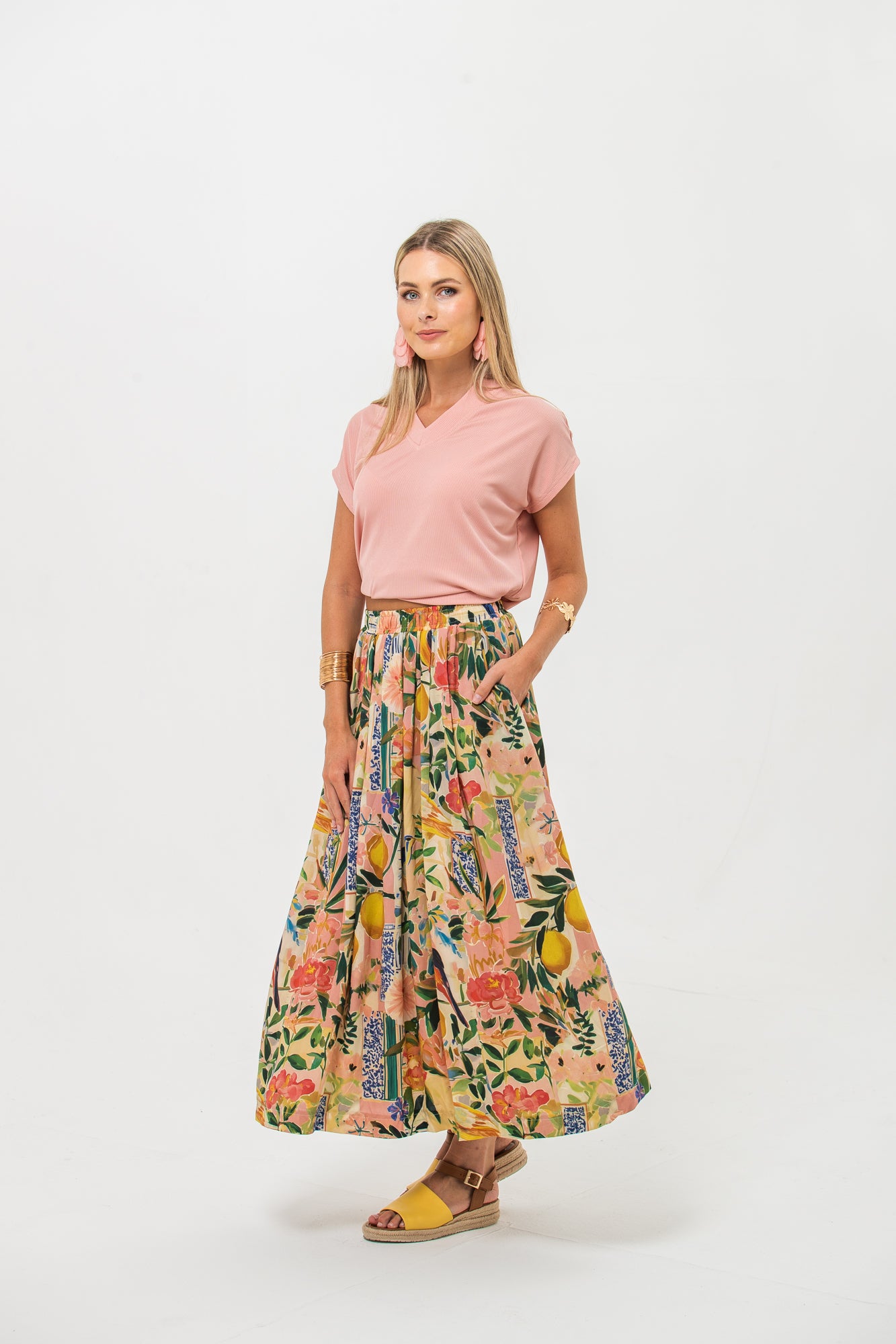Sorrento Skirt - Pink Lemons