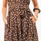 Cabo Dress - Chocolate and White Polka Dots