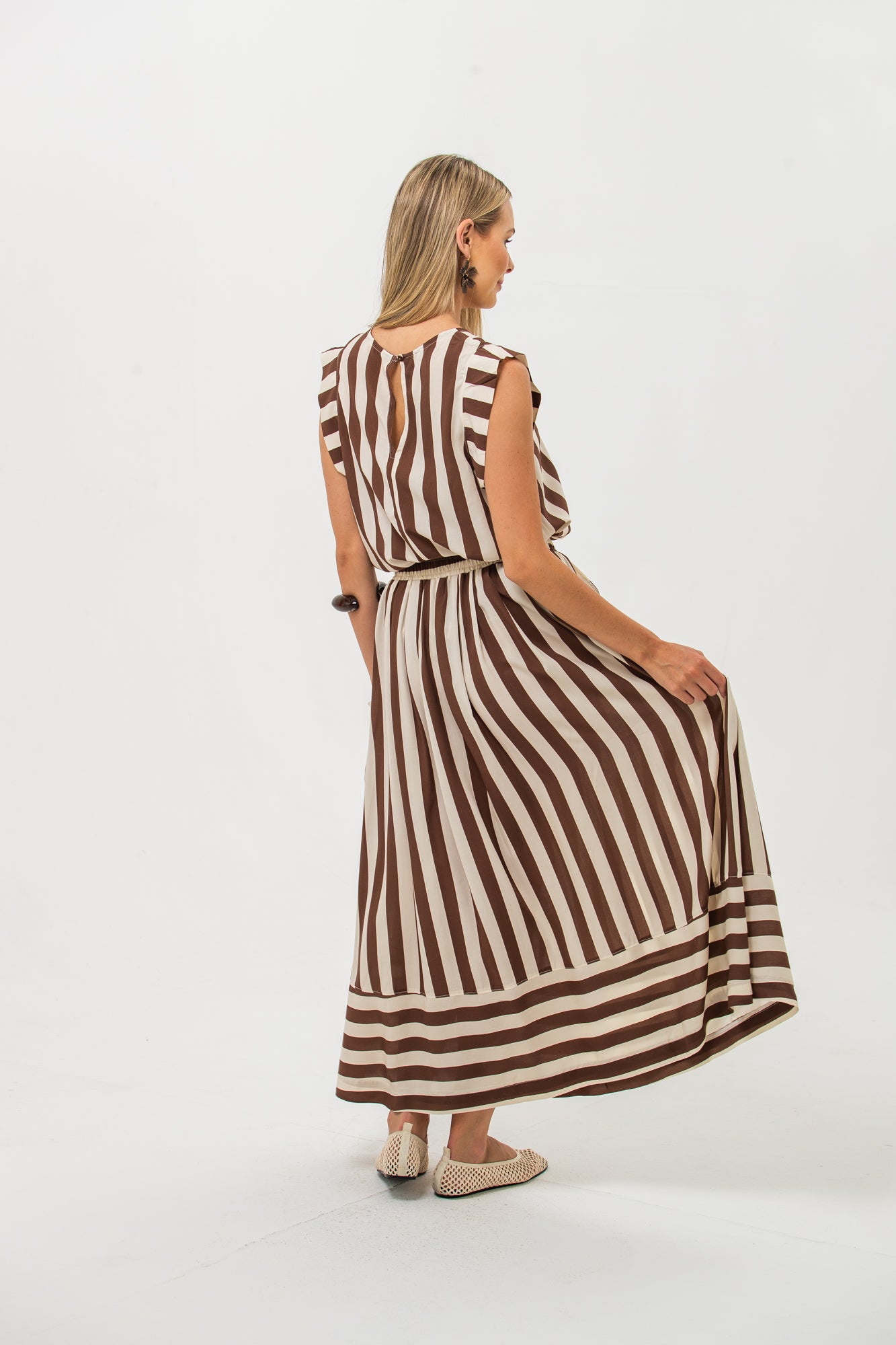 Sorrento Skirt - Chocolate Stripes