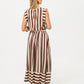 Sorrento Skirt - Chocolate Stripes