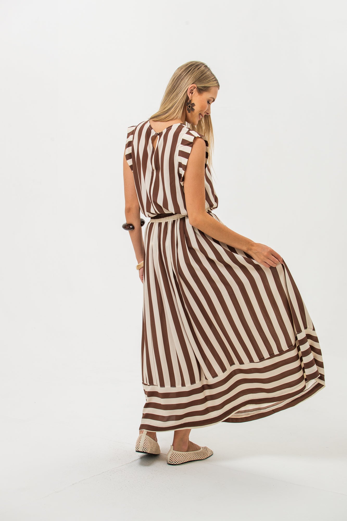 Aimee Shirt - Chocolate Stripes