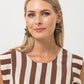Aimee Shirt - Chocolate Stripes