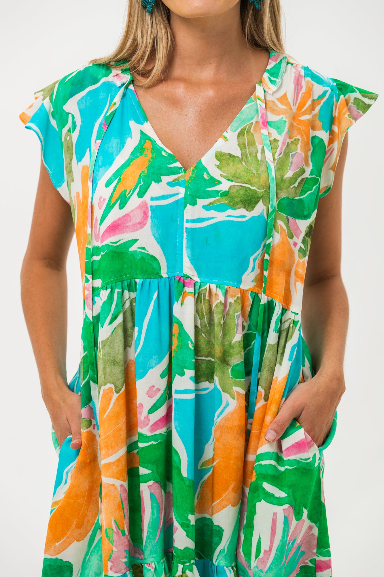 Ella Frill Dress - Tropical