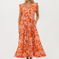 Sienna Sundress - Orange and White