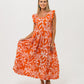 Sienna Sundress - Orange and White