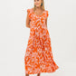 Sienna Sundress - Orange and White